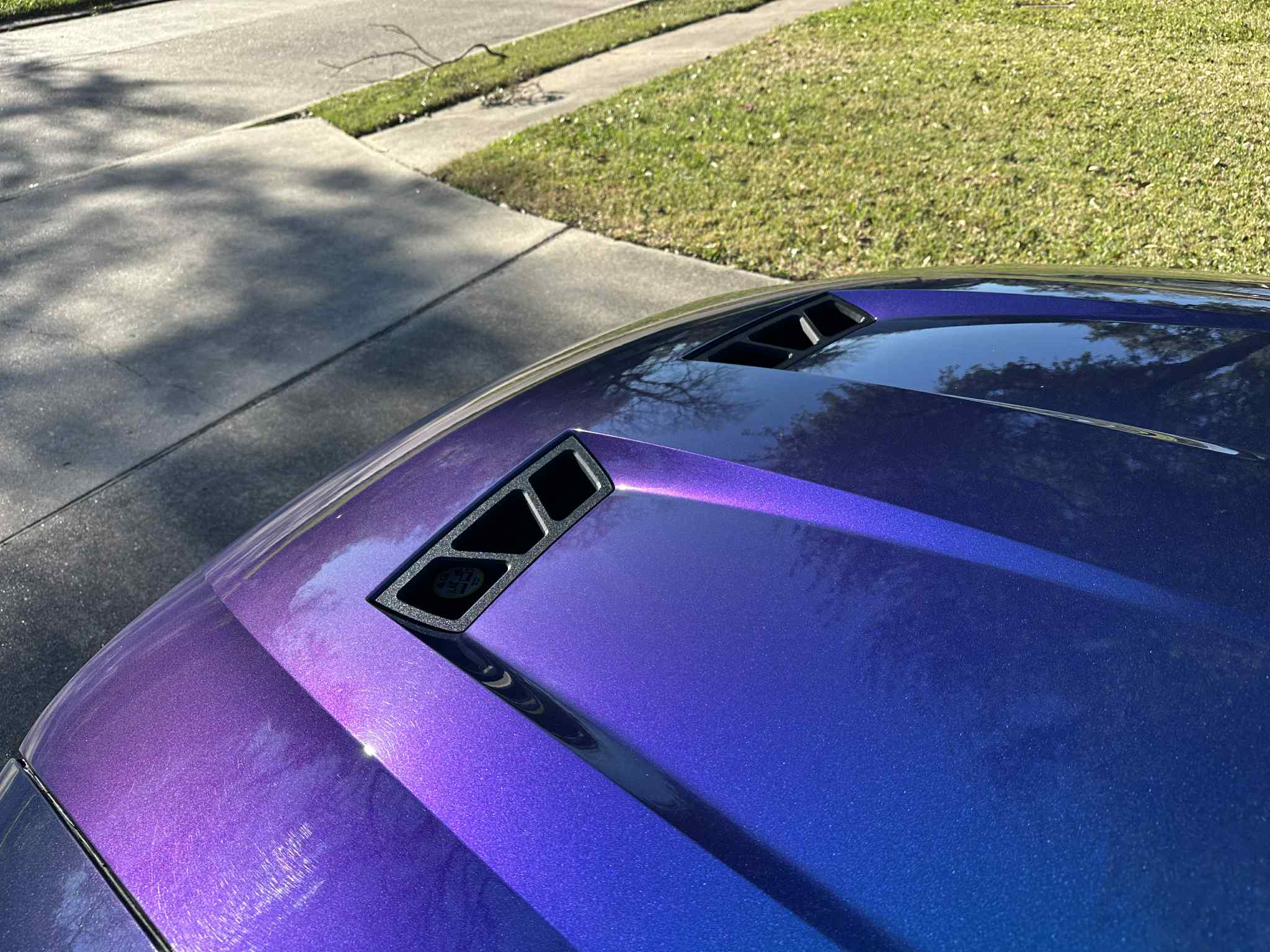 2003-2004 Cobra SVT Supercharged Black Billet Hood Heat Extractor Vents Pair – LFP